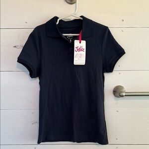 Justice Navy Polo Shirt Classic Short Sleeve
